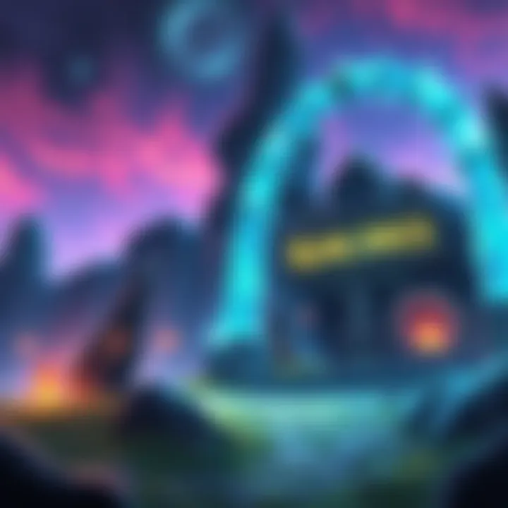 Rune Arcs in a Game Setting Illustration of rune arcs glowing in a fantasy game environment, showing their significance and usage in gameplay.