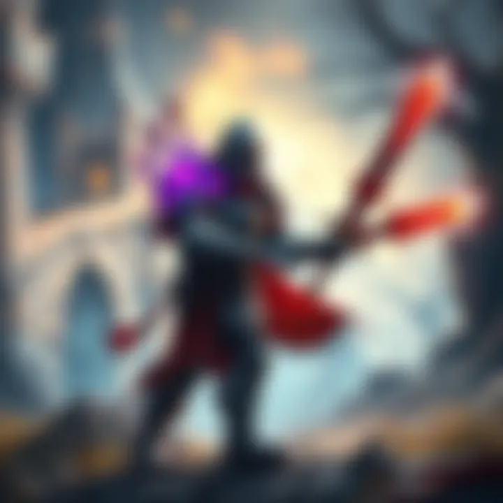 Rune Equipment in Old School RuneScape A player character wearing Rune armor and wielding a Rune sword in a fantasy environment.