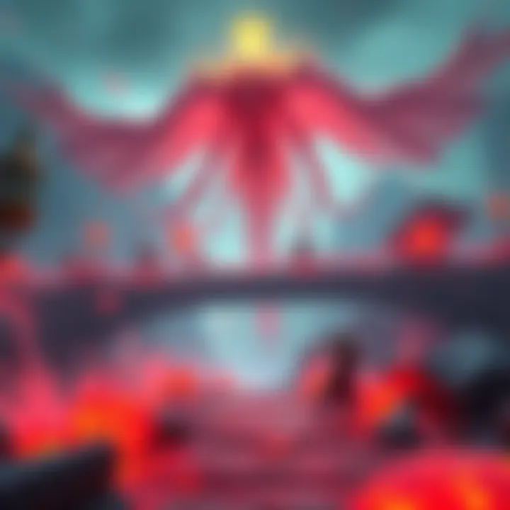 A player fights Abductor Virgins for runes near the Bridge of Iniquity, showcasing a vibrant game environment with glowing runes and intense battles.