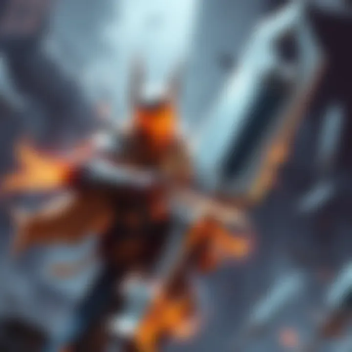 Rune Knight with a large weapon A Rune Knight character holding a large weapon, demonstrating the impact of weapon size on damage output in gameplay.