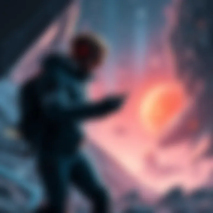 A runner in a futuristic environment collects credits while engaging in contracts and scavenging for loot in Tau Ceti.