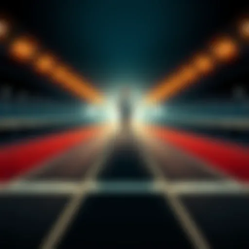 A person running on two different tracks representing two goals, looking focused and determined while managing information overload.