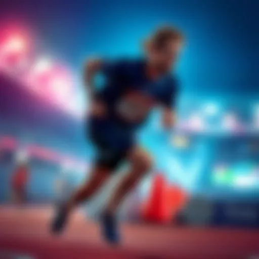 Runner in motion A runner focused and determined, symbolizing resilience and mental strength while navigating obstacles.