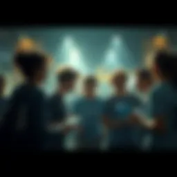 A group of enthusiastic runners gathering to discuss their theories for Season 3, with notes and teasers in hand.