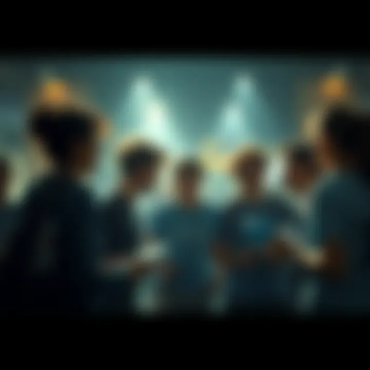 A group of enthusiastic runners gathering to discuss their theories for Season 3, with notes and teasers in hand.