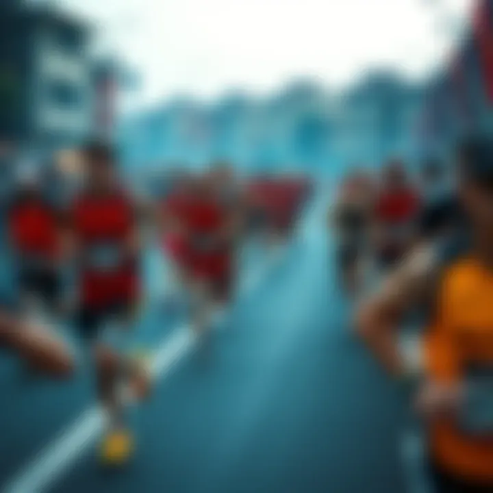 Participants racing in the 28k Rook run, showing determination and teamwork