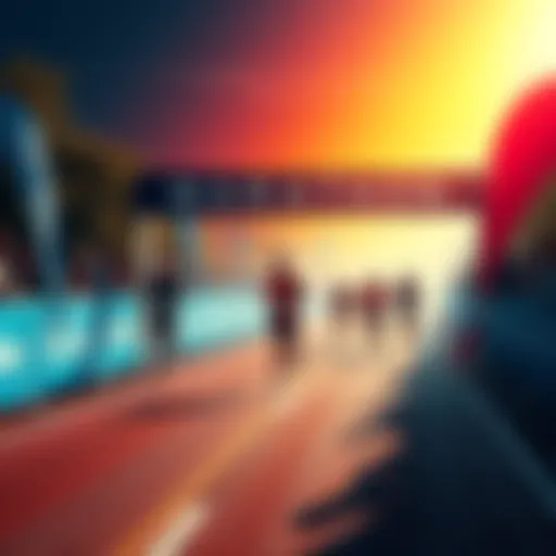 A group of runners lining up at the start of a marathon race, ready to begin their journey.