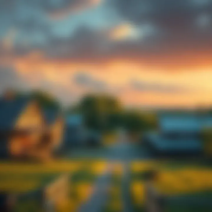 Rural Southern Game Scene A picturesque view of a small Southern town with traditional houses and farmland, reflecting video game settings.