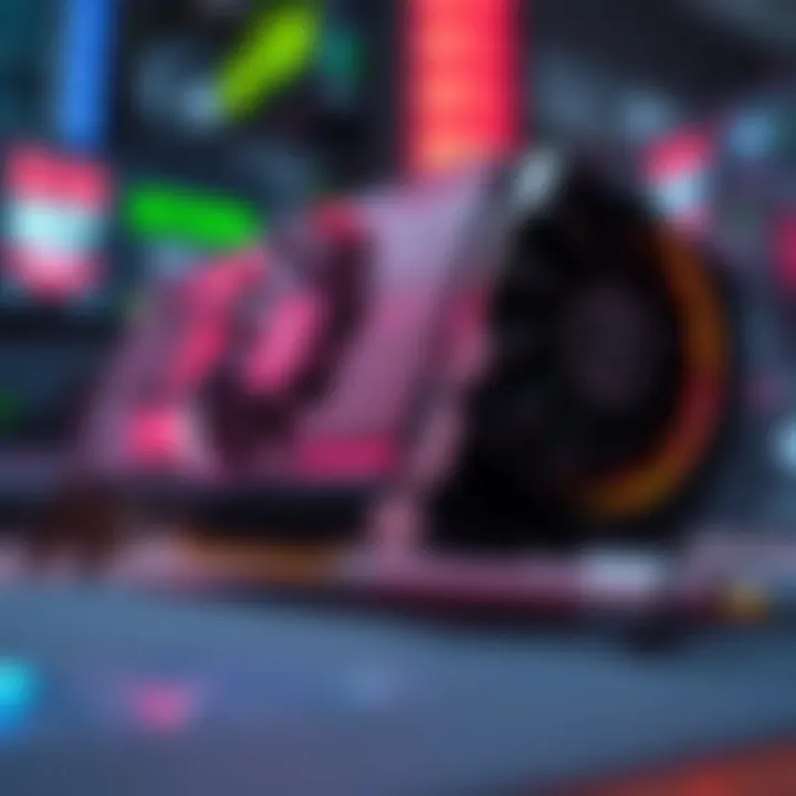 A close-up view of an RX 9070 XT graphics card showing its cooling system and ports, highlighting potential driver issues.