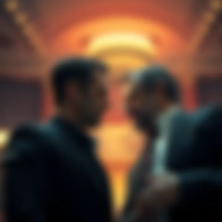 Conceptual art portraying a conversation between Ryan and House, inspired by the enigmatic Howard Hughes