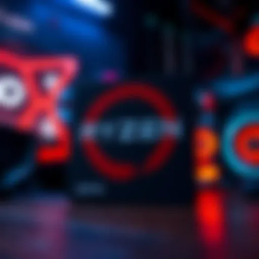 Close-up of Ryzen 4070 processor with gaming setup in the background