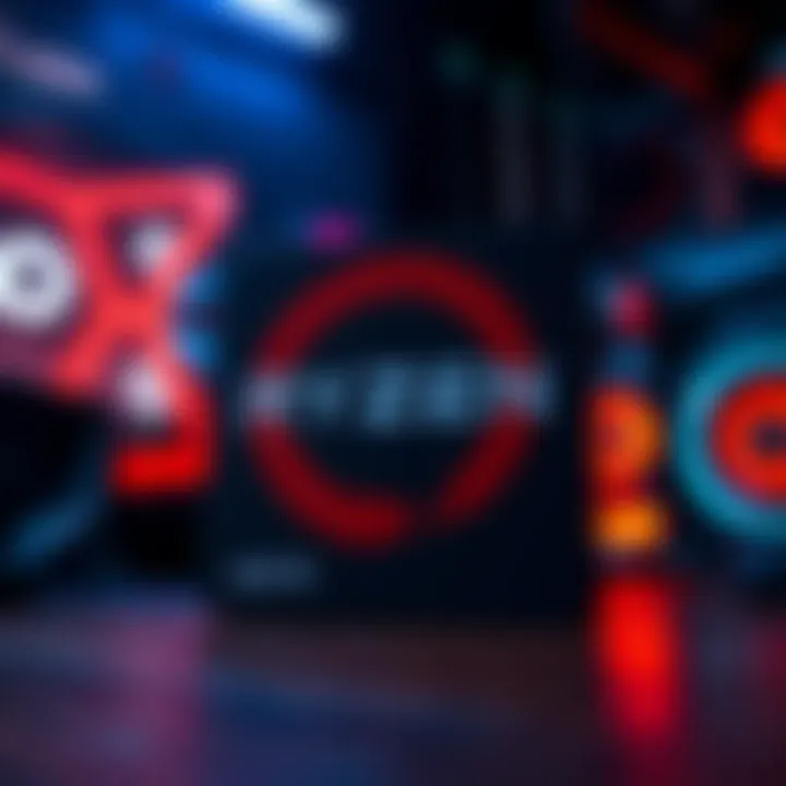 Close-up of Ryzen 4070 processor with gaming setup in the background