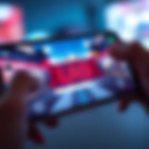 A close-up of an S25 Ultra smartphone showing buffering and lag on the screen, illustrating performance issues in gaming.