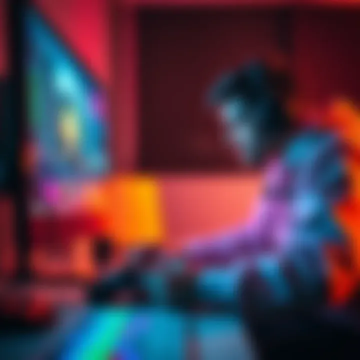 A visual representation of a gamer frustrated with performance issues on S25 Ultra, showing a gaming setup with a computer and controller.
