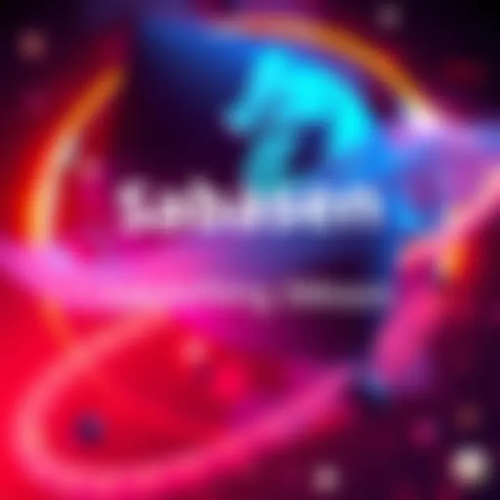 A graphic showcasing the Sabasen logo and launch date with vibrant colors and a dynamic design.
