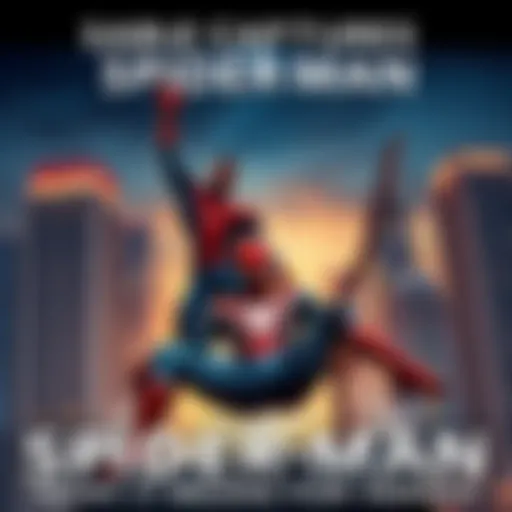Sable standing triumphantly over a captured Spider-Man in a cityscape background