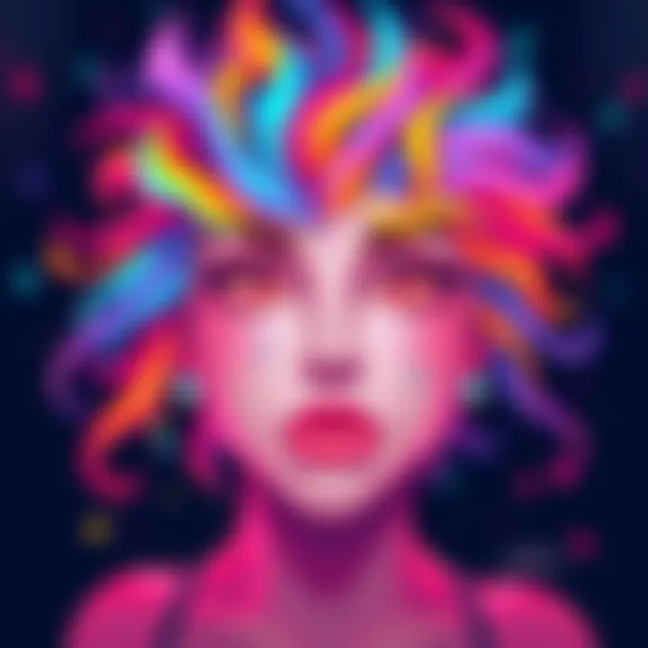 Sable/Mikaela Artwork with Meme Creative Sable/Mikaela art featuring vibrant colors and humorous meme on Instagram