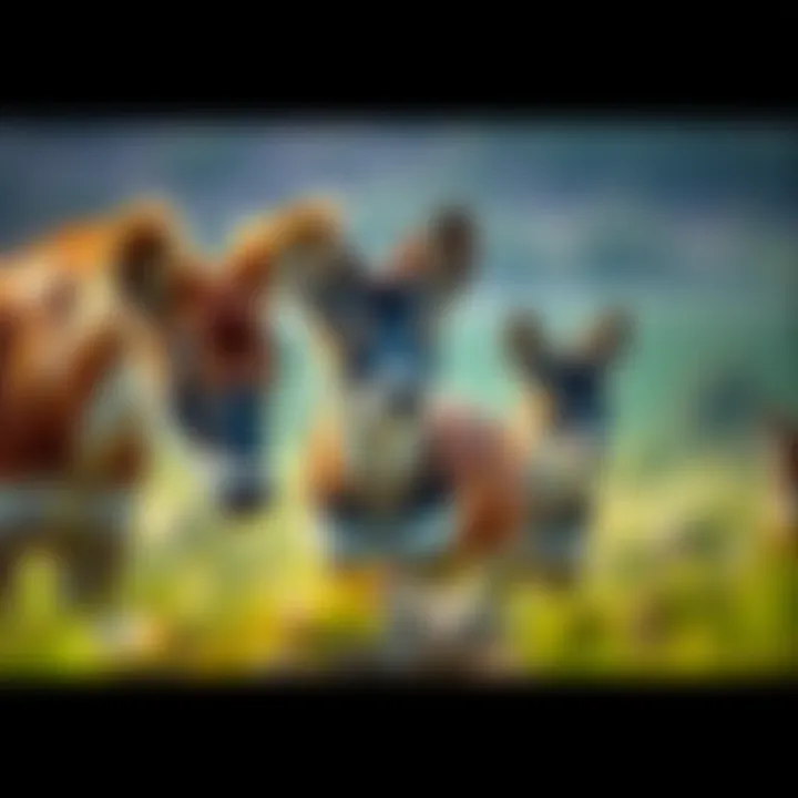 Different Sable variants showcasing their unique colors and features in a natural setting.