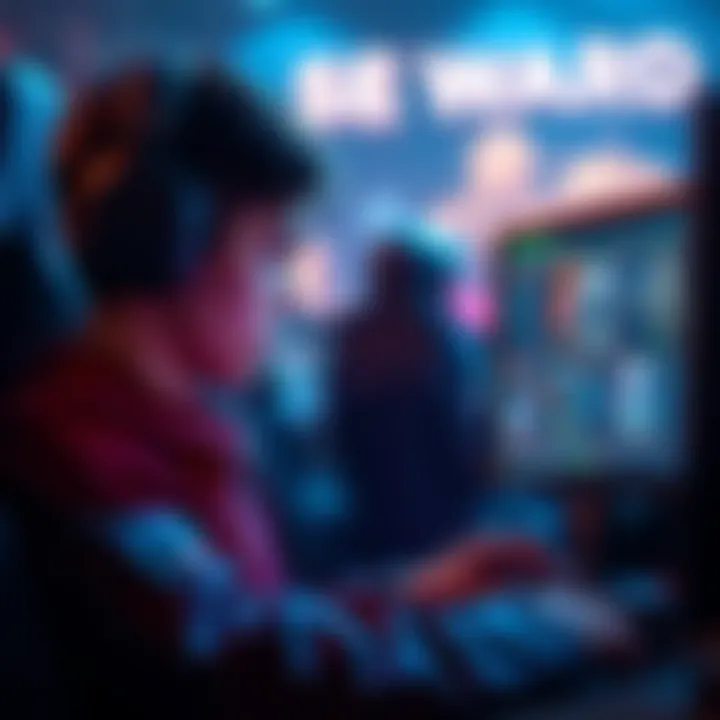 A gamer focused on a screen showcasing DCing strategy in Sable Ward, highlighting key gameplay techniques