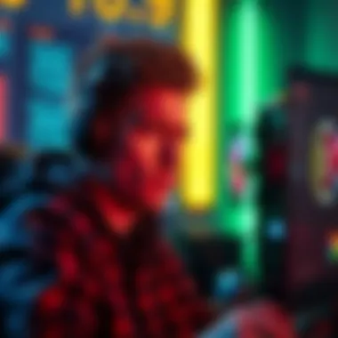 A gamer with a worried expression gazes at a computer screen displaying high prices for gaming components, reflecting the fear of unaffordable gaming PCs.