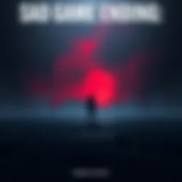 A character stands alone in a dark, desolate landscape, reflecting on a tragic outcome in a video game.