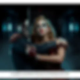 Saddler and Mother Miranda pose dramatically in a dark setting, showcasing their cult-like personas with eerie expressions.