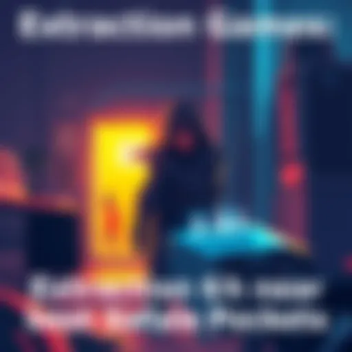 Illustration showing a player using a safe pocket feature in an extraction game, bypassing normal game mechanics and gaining an unfair advantage.