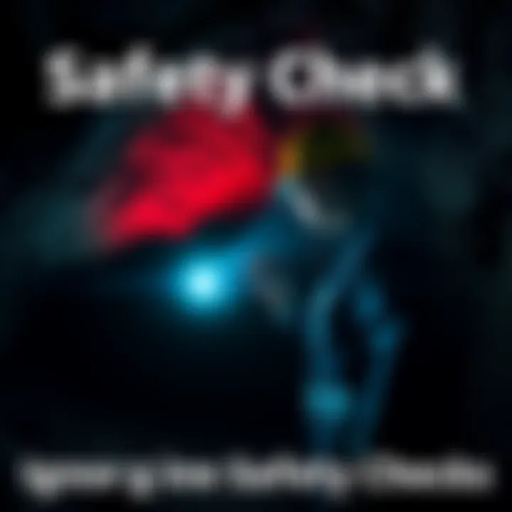 A person inspecting a dark underground cave with a flashlight, highlighting safety precautions before entering a hazardous area.