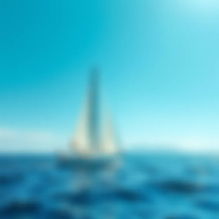 Sailboat on a Sunny Day A sailboat gliding on calm waters under a clear blue sky, signaling the start of the sailing season