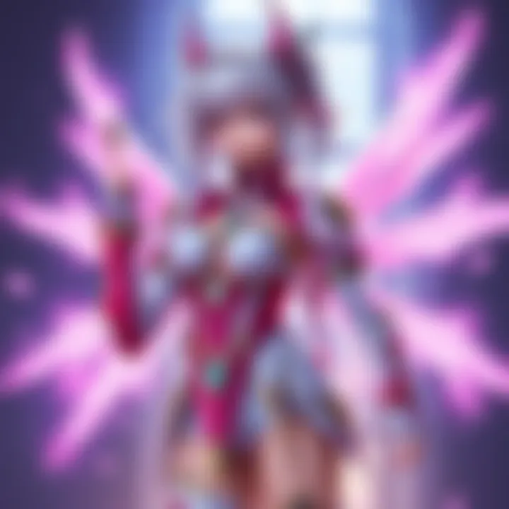 Preview of Sakura Mercy's character model in the hero gallery, showcasing her features and design.