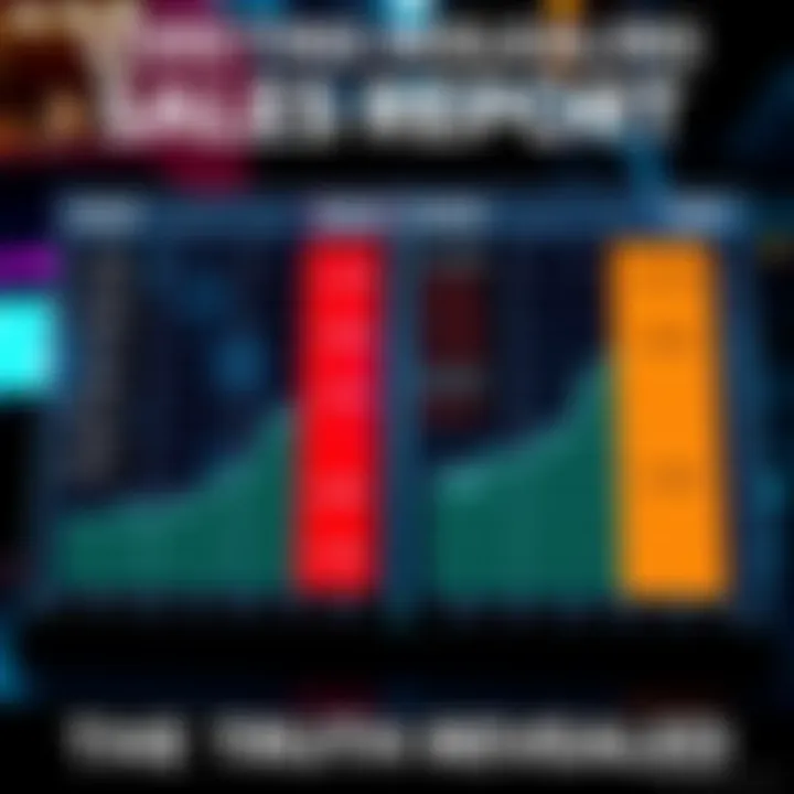 A graphic showing a comparison of game sales figures, highlighting the differences between misleading and accurate data.