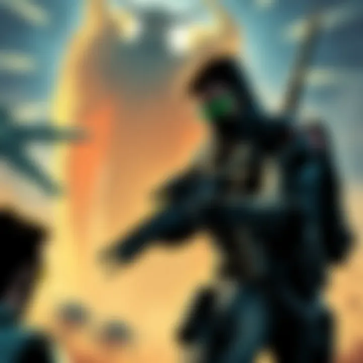 Sam Fisher and Solid Snake in action Sam Fisher and Solid Snake confront Eidolon in a dramatic comic scene