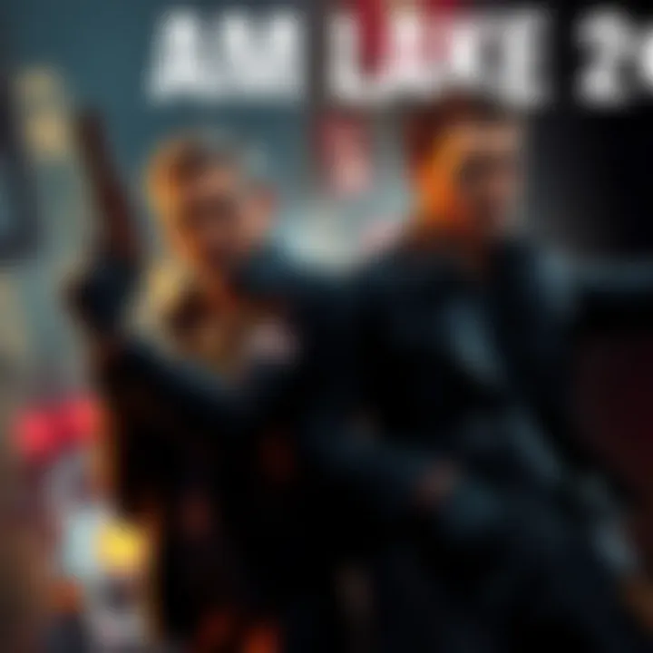 Artwork featuring Sam Lake's characters Max Payne and Alex Casey with elements linked to Control 2, showing a dark and thrilling atmosphere.