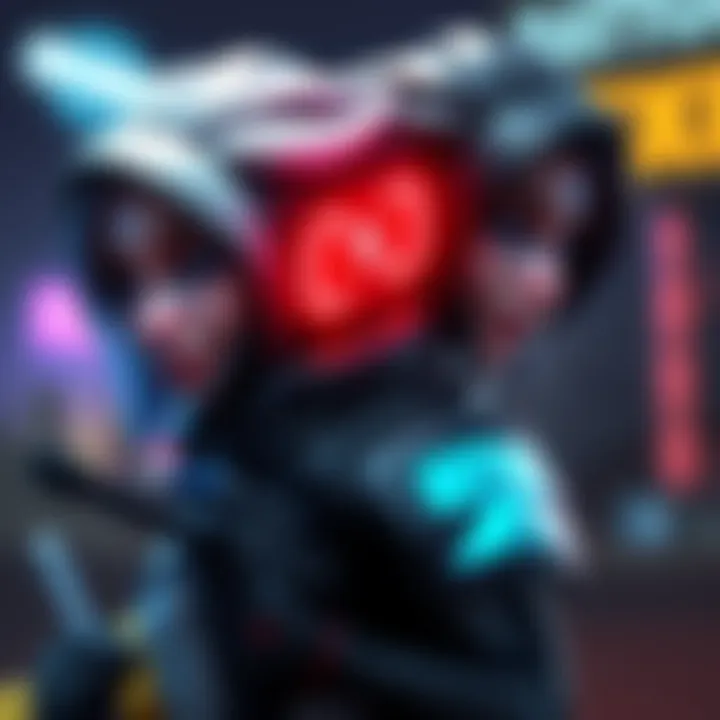 Concept art of Sam Porter as a legendary twins skin showing dual features that highlight the unique design and gaming appeal.