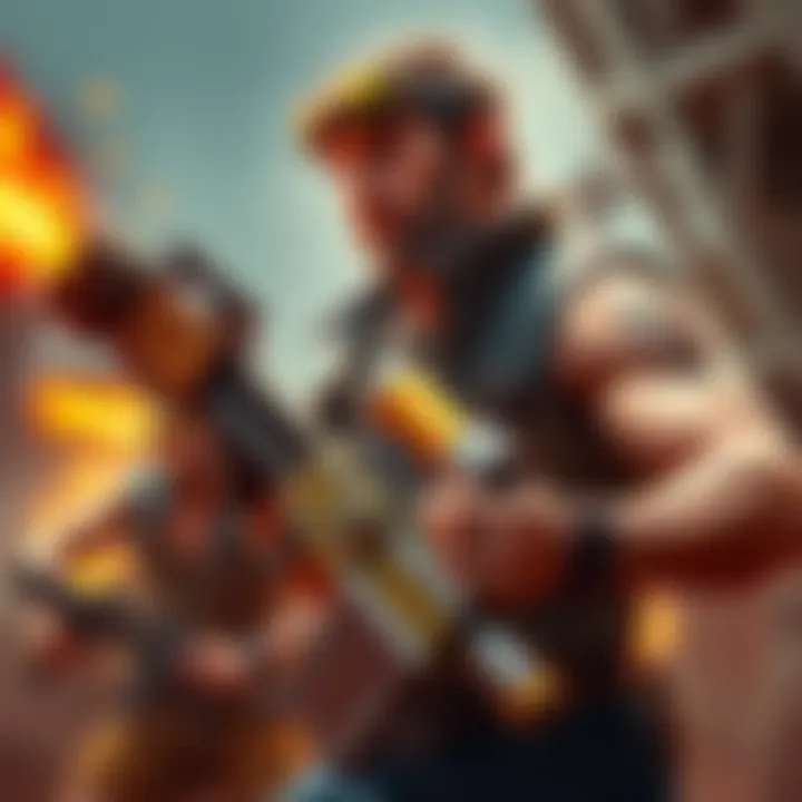 Sam Stone, the iconic character from the Serious Sam franchise, holding a powerful weapon in a battle scene.