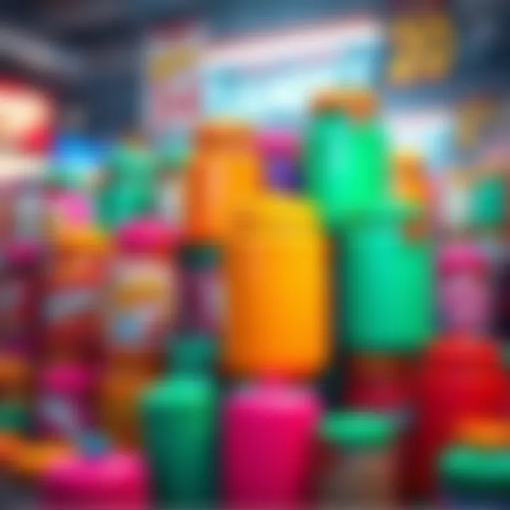 A collection of colorful sample canisters stacked together, representing a game scenario where players can donate for bonuses