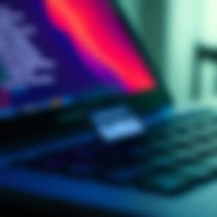 A Samsung 500GB SD card inserted into a laptop, displaying a formatting menu on the screen.