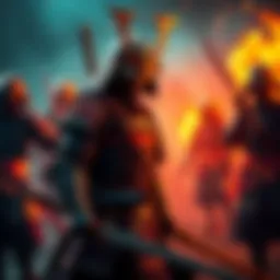 A samurai warrior standing ready for combat, showcasing enhanced vitality with protective gear, preparing to face multiple enemies in a melee fight.