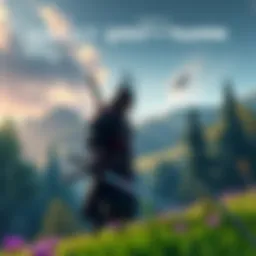 Samurai in Ghost of Tsushima A samurai stands ready for battle in a lush, green landscape, showcasing combat techniques in Ghost of Tsushima.