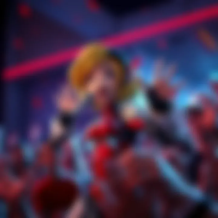 Samus Aran presents her raw emote report, showcasing her excitement with unedited content, surrounded by fans expressing their enthusiasm.