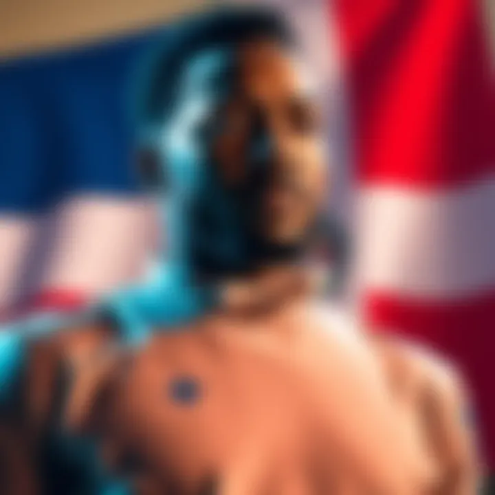 Santiago Matiss Alofoke confidently addressing allegations from iShowSpeed about viewbotting, with a Dominican flag in the background