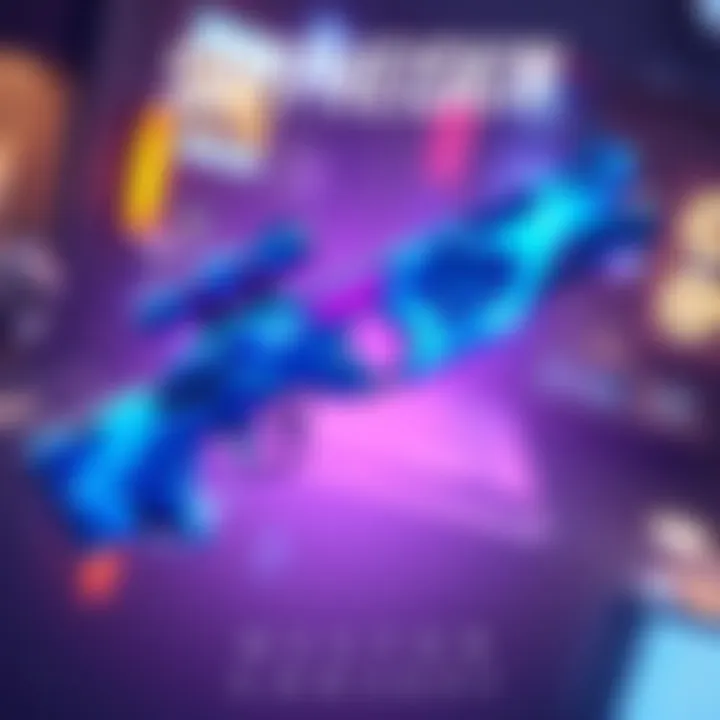 Sapphire Weapon Skin Concept Concept art of a Sapphire weapon skin featuring the Overwatch logo, designed as a counter to the Crimson version.