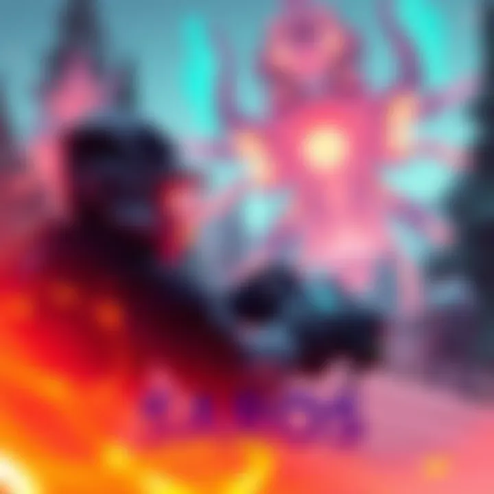 A player engaged in the challenging gameplay of Housemarque's Saros on a PS5, showcasing vibrant visuals and dynamic action.