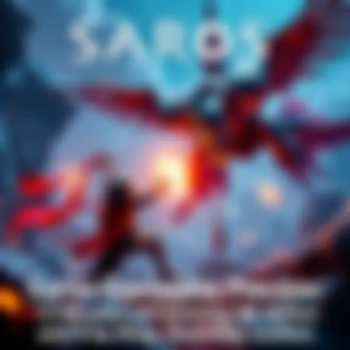 A character in Saros battles an enemy in a vibrant 4K environment, showcasing dynamic action and stunning visuals