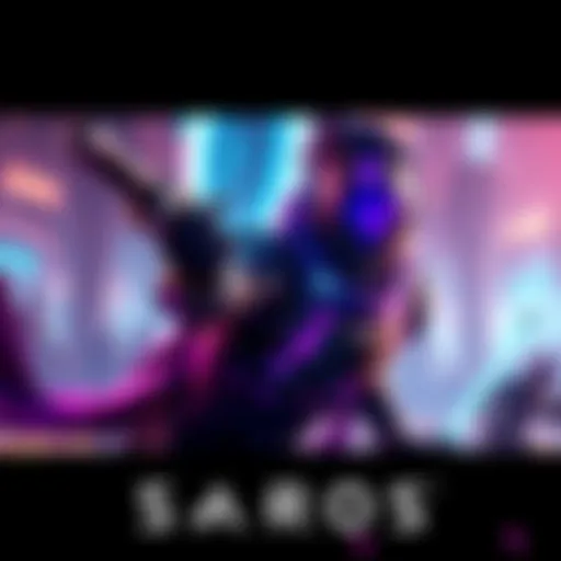 A character from Saros in an action-packed scene showcasing vibrant graphics and gameplay mechanics.