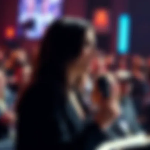 Sasha Grey passionately defends Hasan during a public event, facing a crowd of mixed reactions