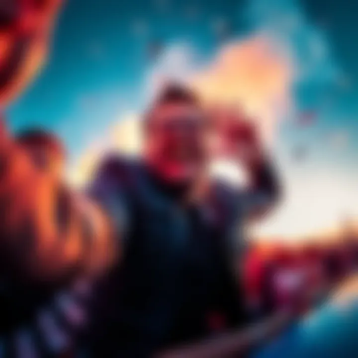 A person enjoying a thrilling activity, looking excited and joyful, representing a better experience than Leon's sections.