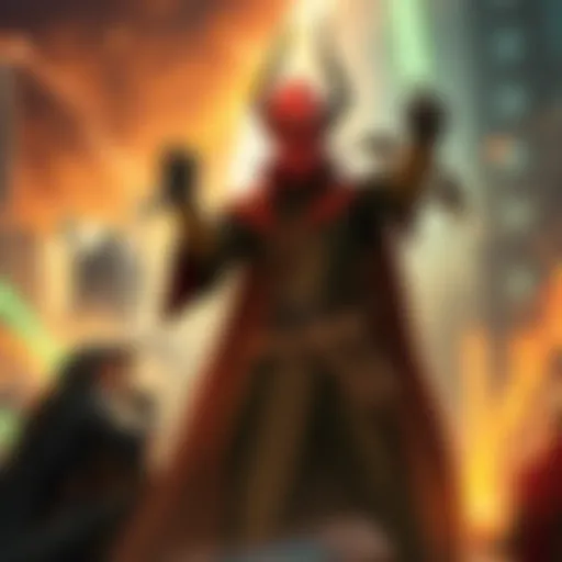 Players discussing the ban of Sauron and the allowance of Foom in High Voltage card game