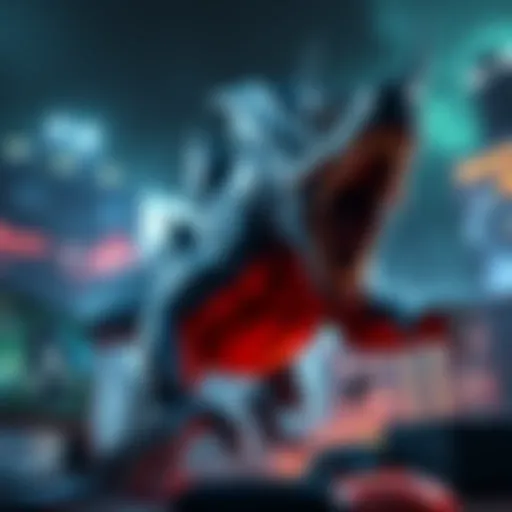 Savage Deviljho in Action Savage Deviljho crashing during a gaming session, with a dramatic backdrop of intense gameplay