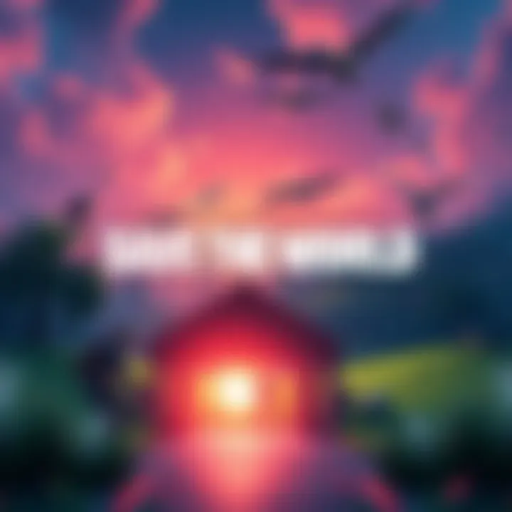 A visual representation of a video game scene showcasing characters and landscapes from Save the World, highlighting the transition to a free model with excited players and potential rewards for paid ...